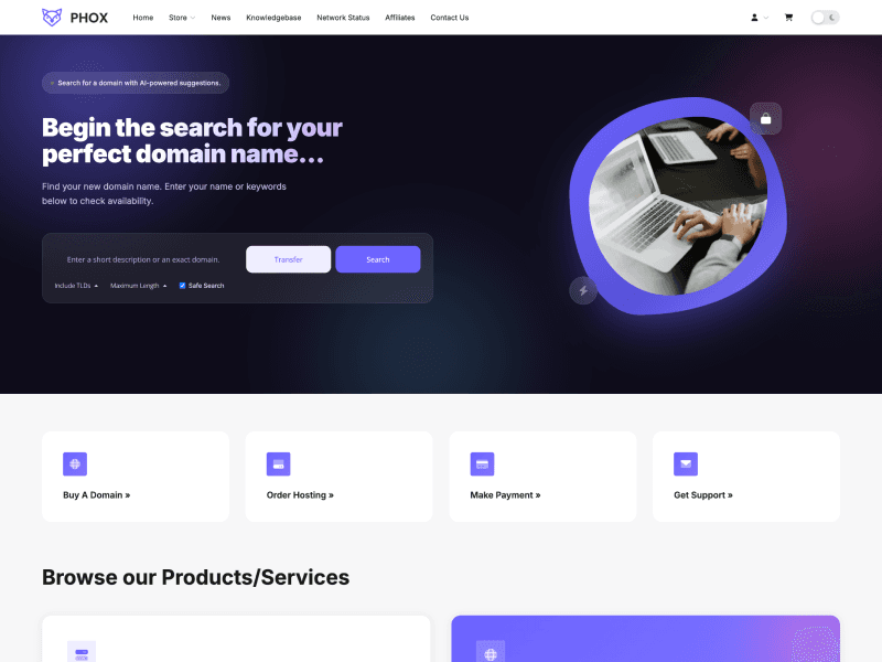 Homepage, Aurora
