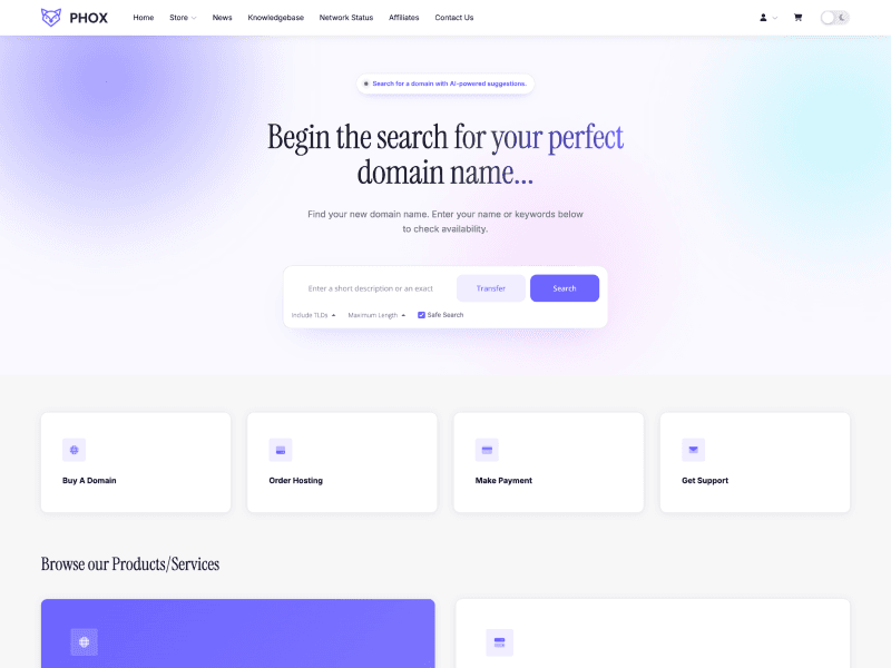 Homepage, Luxe