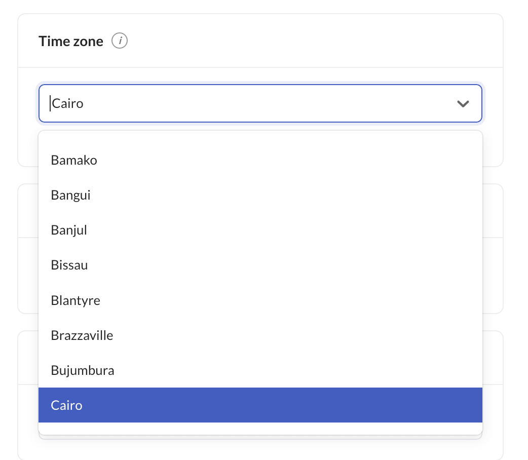 time zone