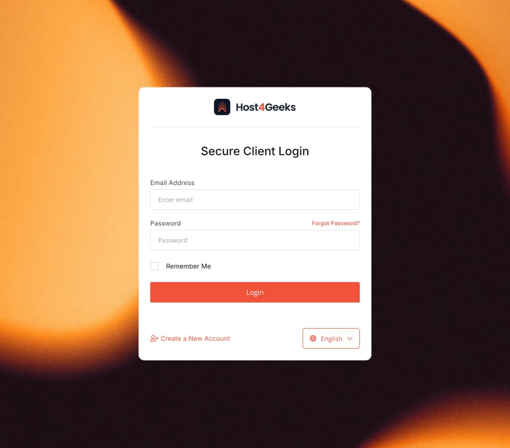 Host4Geeks client area